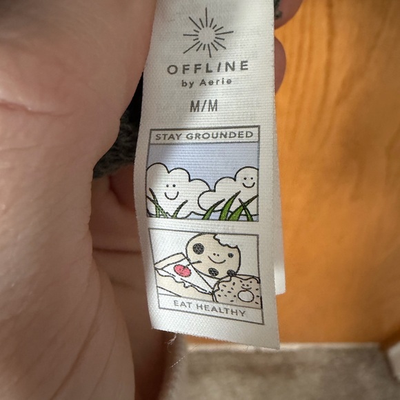 Aerie Offline Green Cropped Sweatshirt - size medium, perfect vintage wash look - Picture 6 of 7